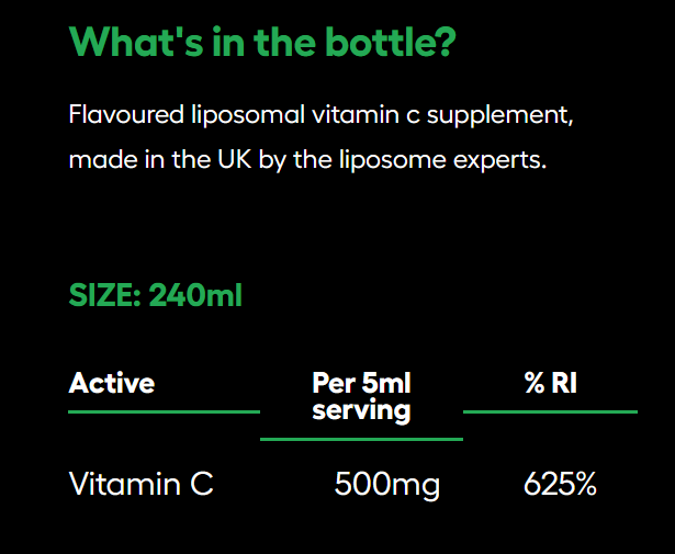 Liposomal Vitamin C LVC4 Pineapple Flavour - Ethanol Free